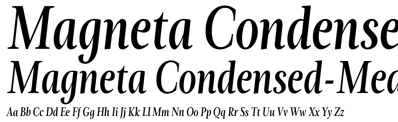 Magneta Condensed-Medium Italic