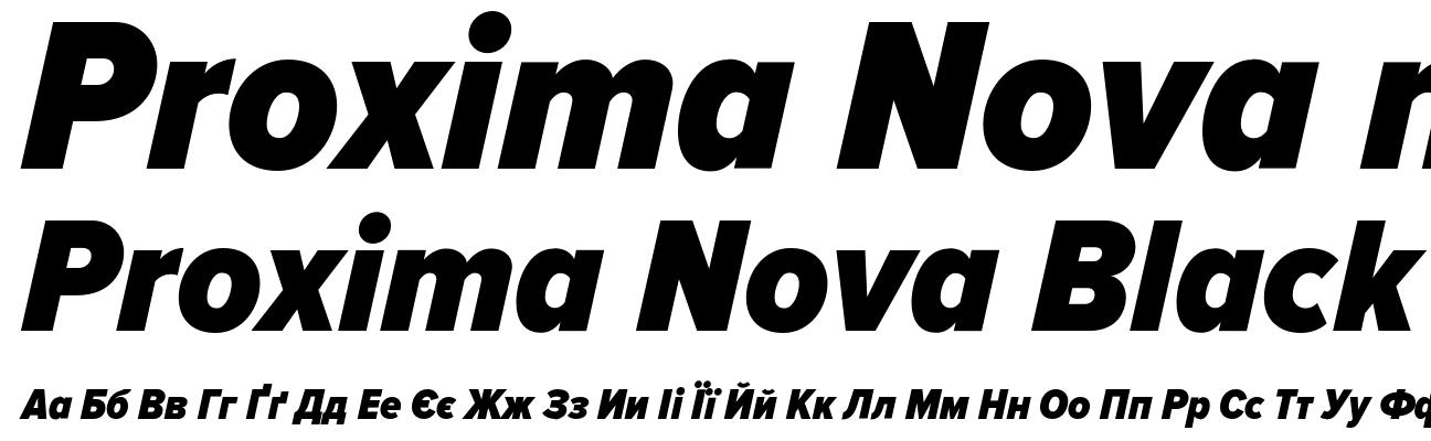 Proxima Nova Black Condensed Italic