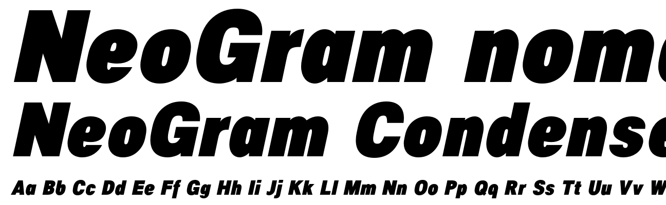 NeoGram Condensed Black Italic