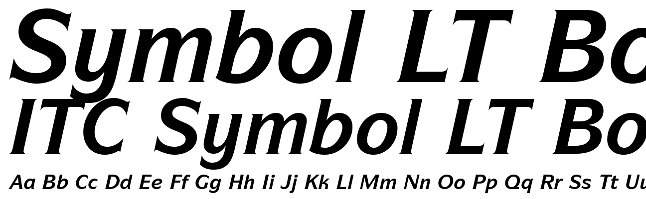 ITC Symbol LT Bold Italic