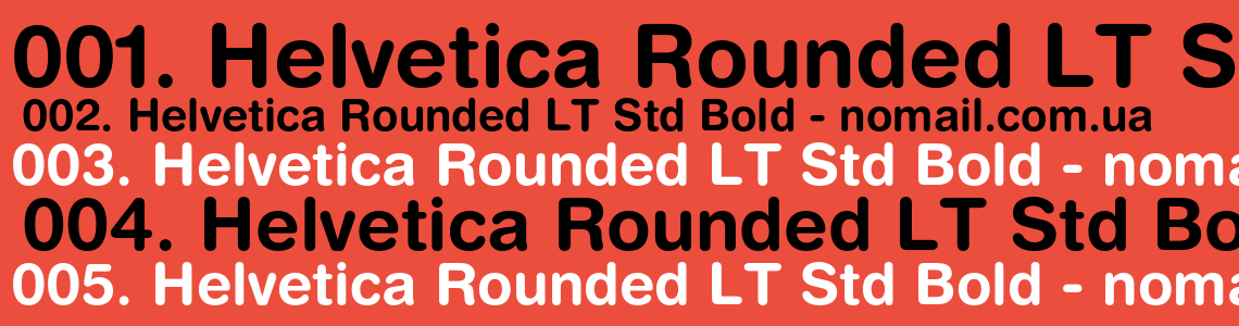 Шрифт Helvetica Rounded LT Std Bold