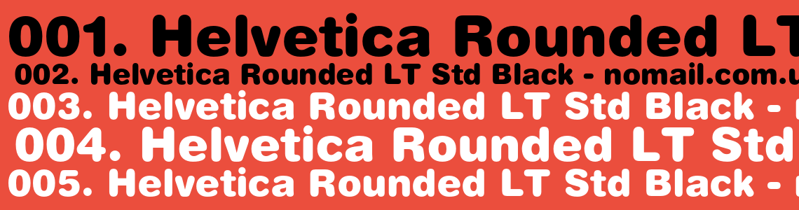 Шрифт Helvetica Rounded LT Std Black