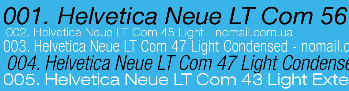 Шрифт Helvetica