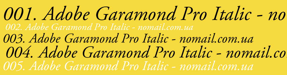 Шрифт Adobe Garamond Pro Italic