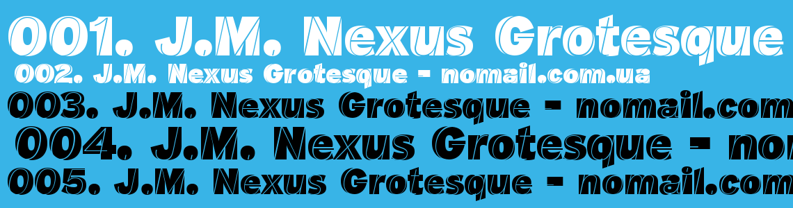 Шрифт J.M. Nexus Grotesque