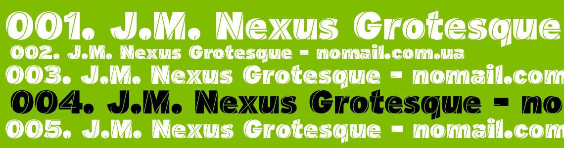 Шрифт J.M. Nexus Grotesque