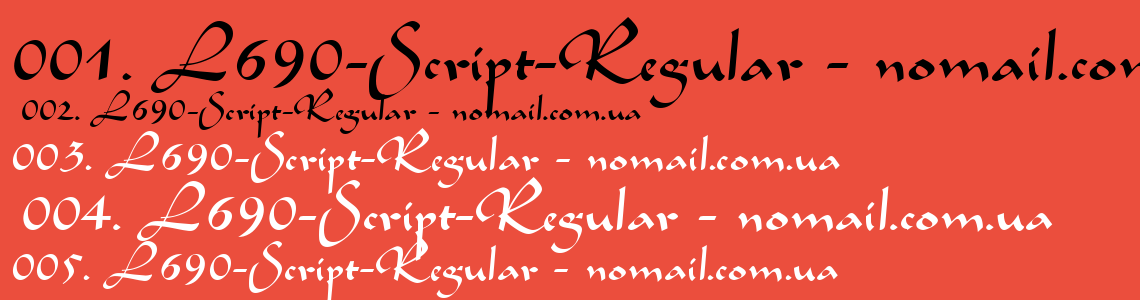 Шрифт L690-Script-Regular