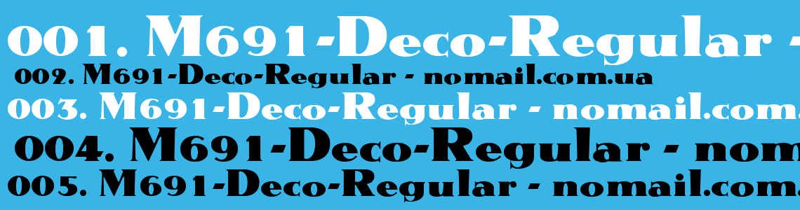 Шрифт M691-Deco-Regular