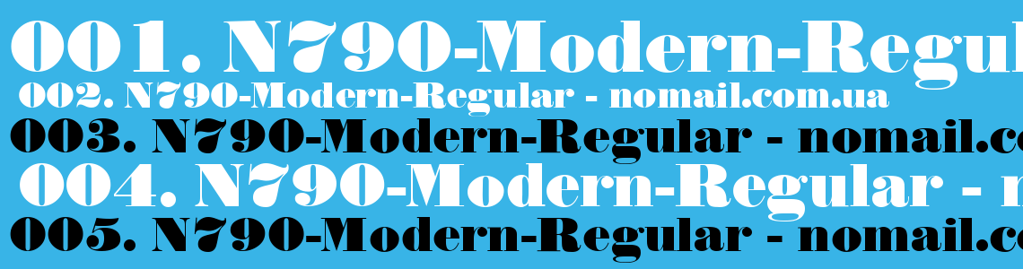 Шрифт N790-Modern-Regular