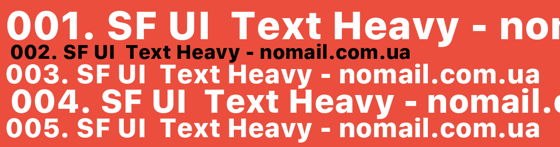 Шрифт SF UI Text Heavy