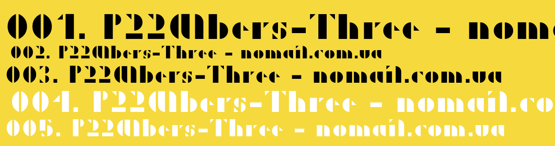 Шрифт P22Albers-Three