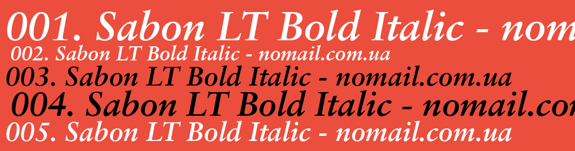 Шрифт Sabon LT Bold Italic