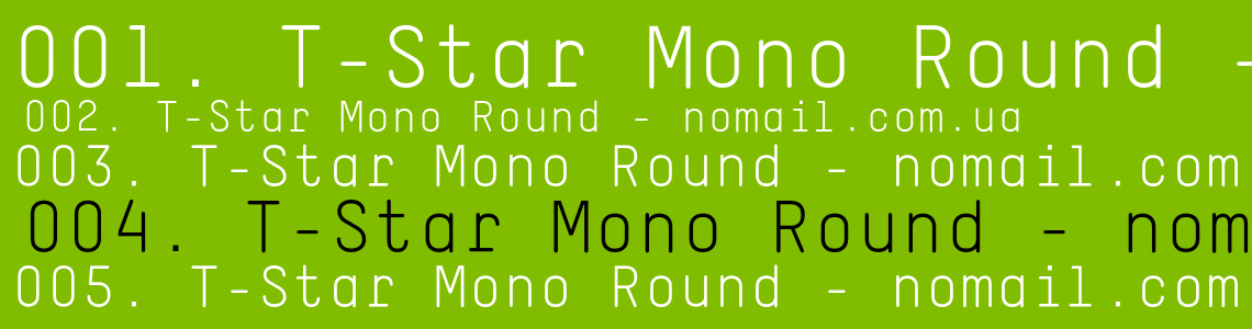 Шрифт T-Star Mono Round