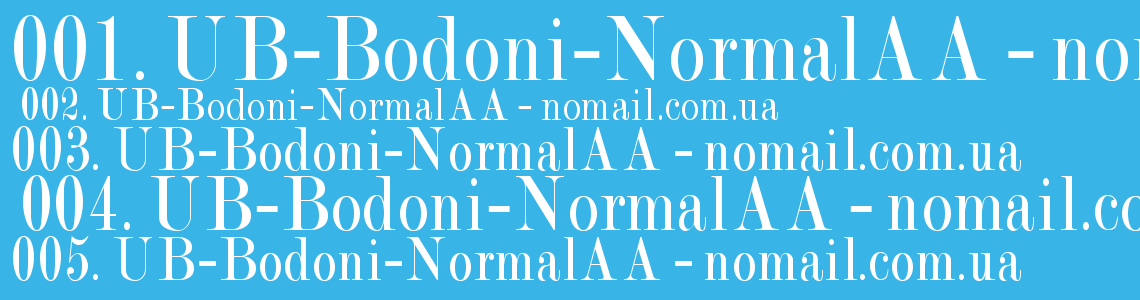 Шрифт UB-Bodoni-NormalAA