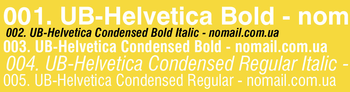 Шрифт Helvetica