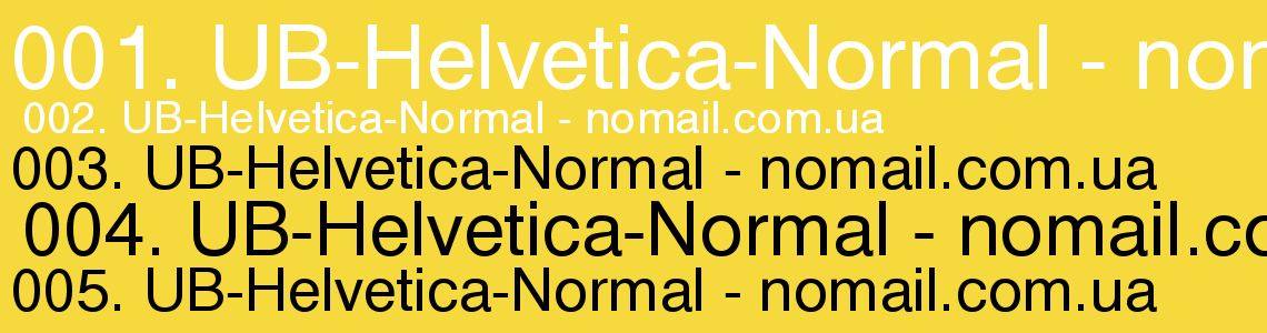 Шрифт UB-Helvetica-Normal
