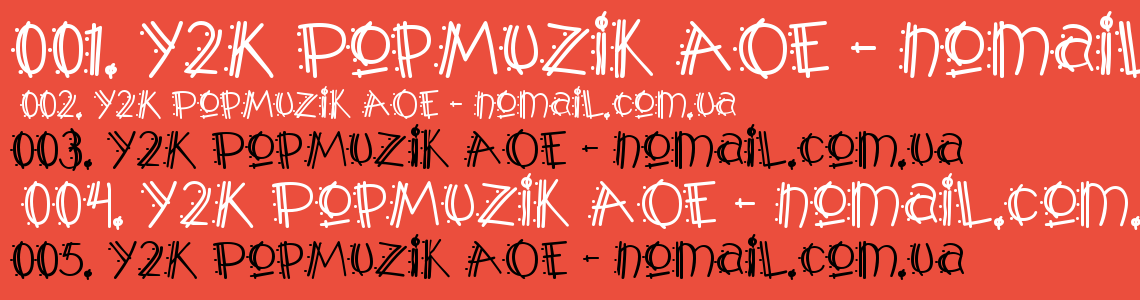 Шрифт Y2K PopMuzik AOE