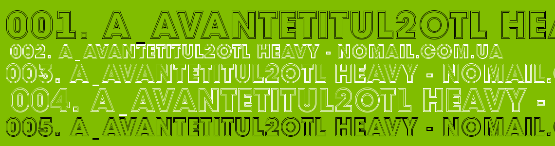 Шрифт a_AvanteTitul2Otl Heavy