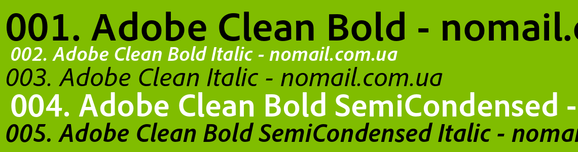 Шрифт Adobe Clean