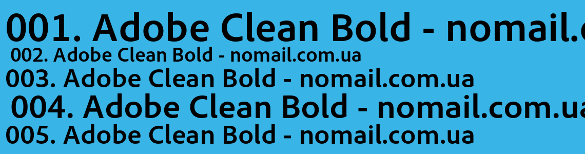 Шрифт Adobe Clean Bold