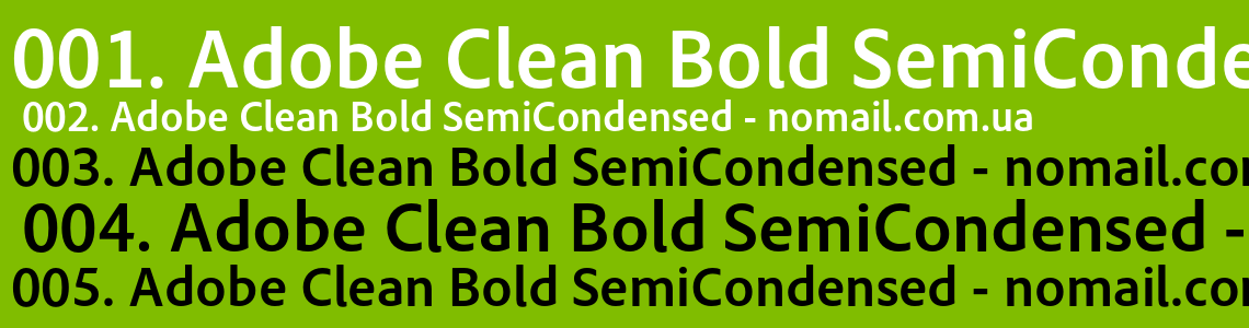 Шрифт Adobe Clean Bold SemiCondensed