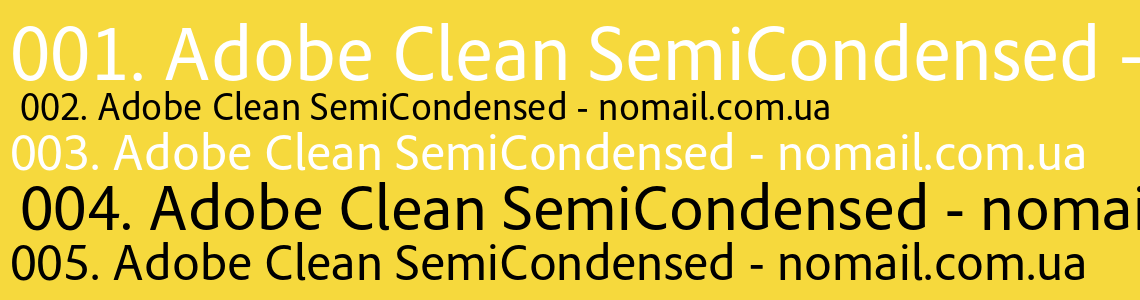 Шрифт Adobe Clean SemiCondensed