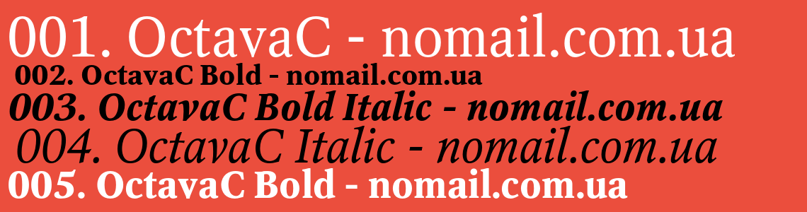Шрифт OctavaC
