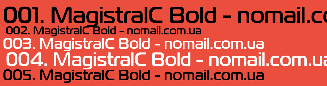 Шрифт MagistralC Bold