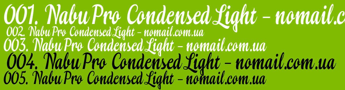 Шрифт NabuPro CondensedLight