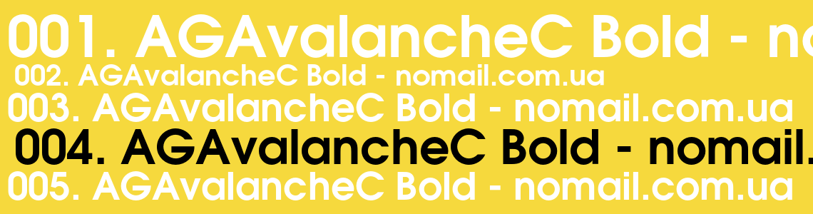 Шрифт AGAvalancheC Bold