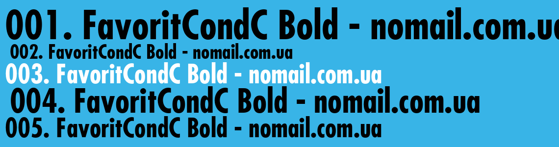 Шрифт FavoritCondC Bold