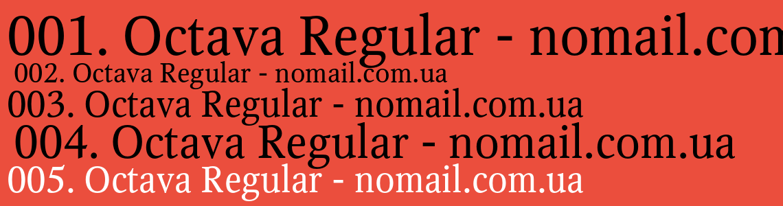 Шрифт Octava Regular