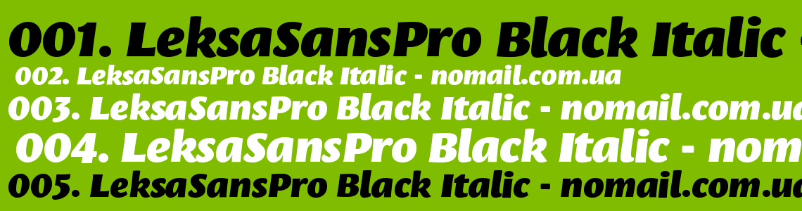 Шрифт LeksaSansPro Black Italic