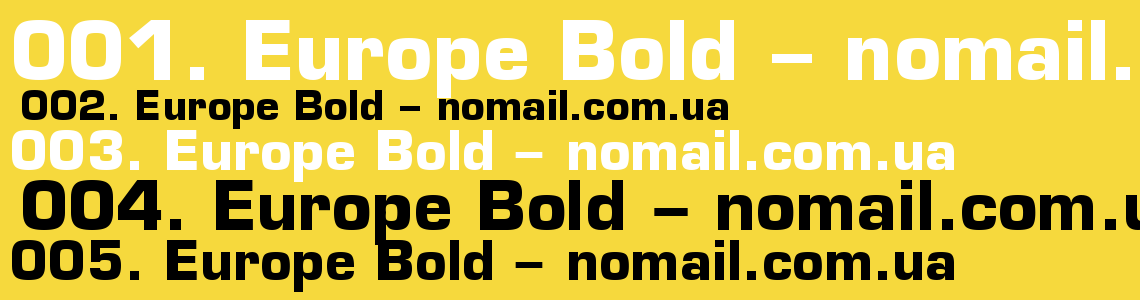 Шрифт Europe Bold