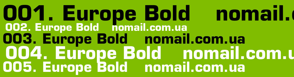 Шрифт Europe Bold