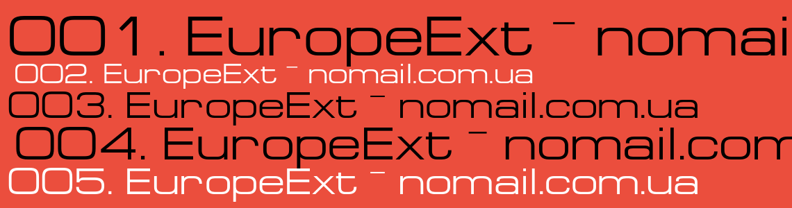 Шрифт EuropeExt