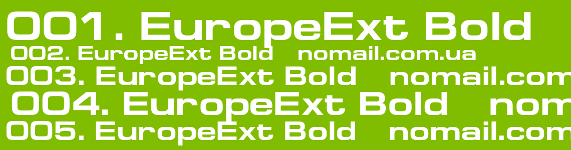 Шрифт EuropeExt Bold
