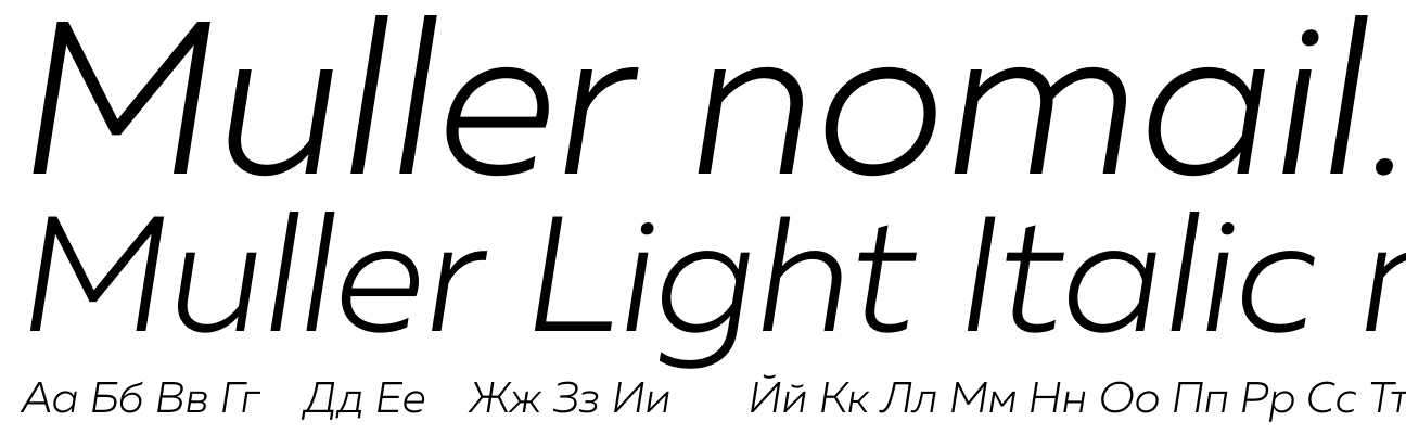 Muller Light Italic